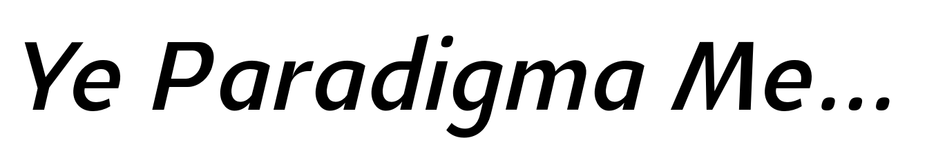 Ye Paradigma Medium Italic